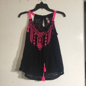 Black and hot pink only worn 3-4 times blouse